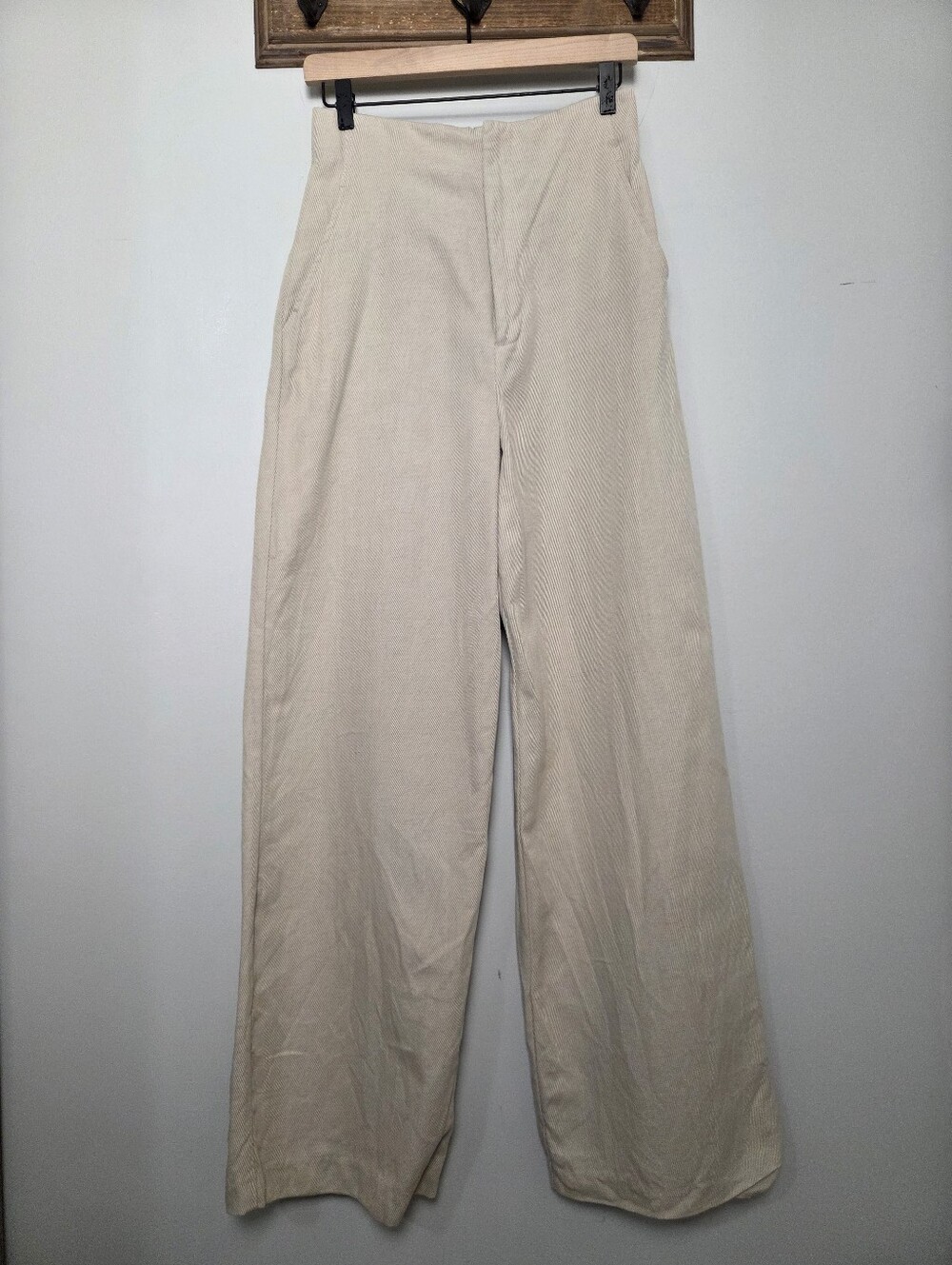 Zara Linen Blend Wide Leg Pants